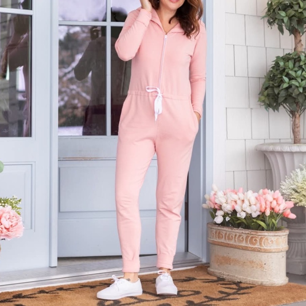 Smash + Tess Blush Hooded Romper